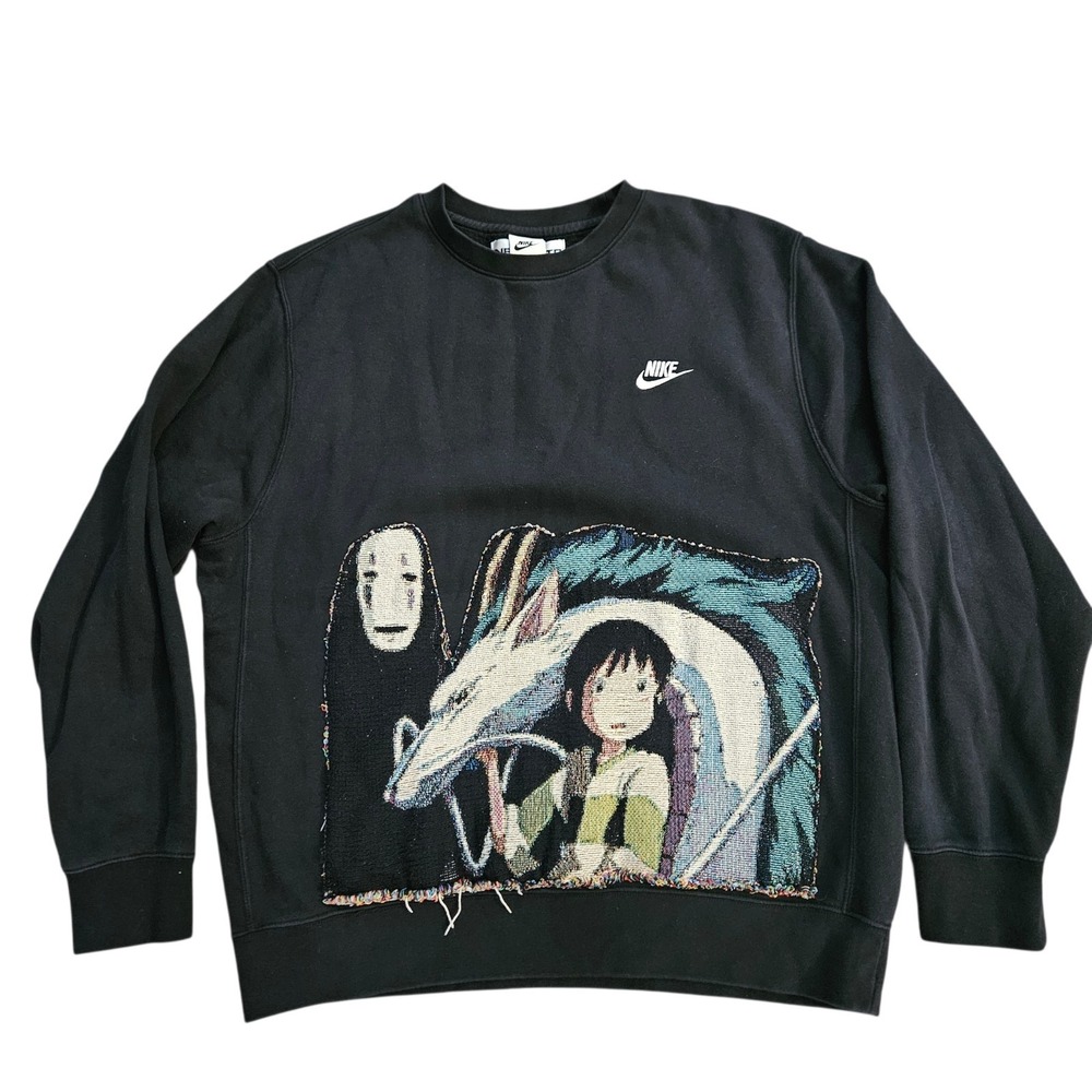 Y2K VA-SS25-872 SPIRITED AWAY NIKE RETRO REWORK CREWNECK Vendetta Collection  L